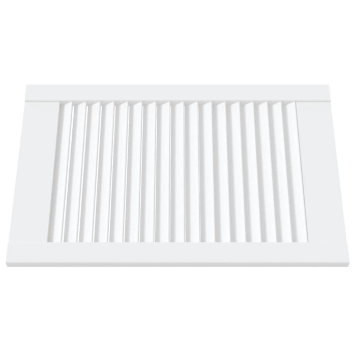 Vrata za omarico z letvicami 2 kosa bela 61,5x39,4 cm borovina